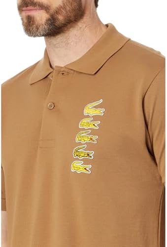 Lacoste Mens Seasonal Short Sleeve Classic Fit Chest Branding Polo