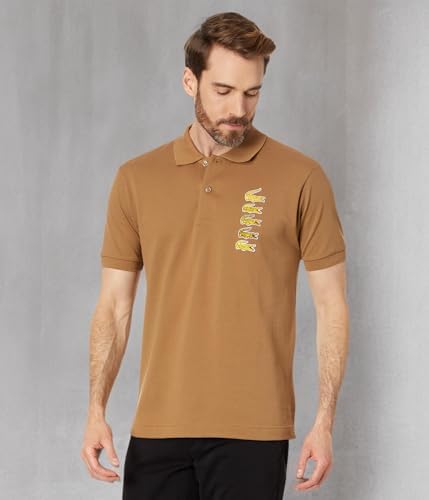 Lacoste Mens Seasonal Short Sleeve Classic Fit Chest Branding Polo