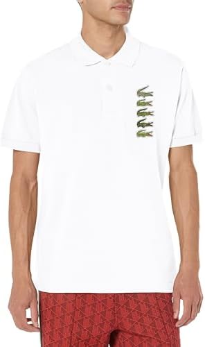 Lacoste Mens Seasonal Short Sleeve Classic Fit Chest Branding Polo