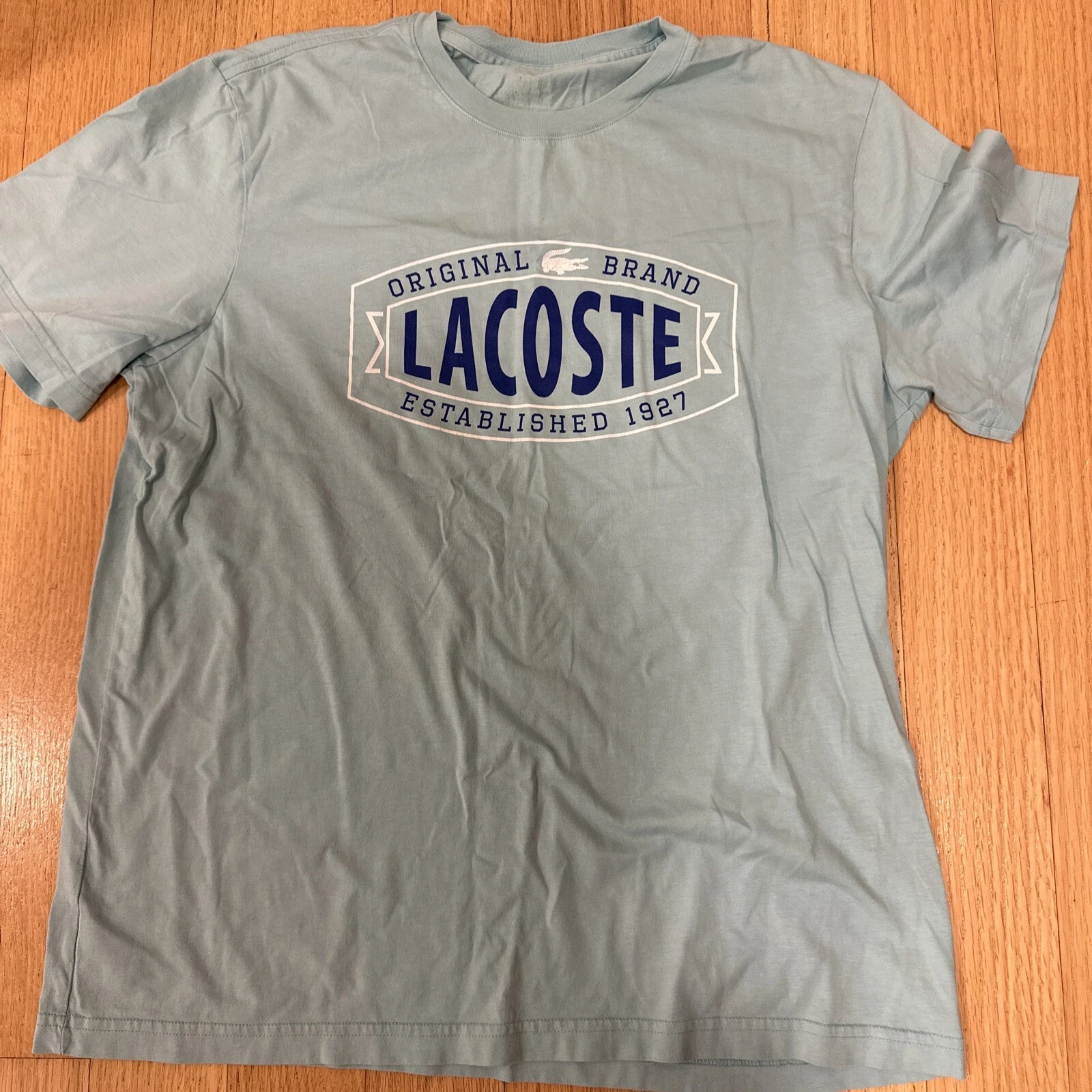 Lacoste T Shirt Men Blue Size Large