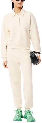 Talla 42 - Lacoste Pantalones de lana con logotipo en relieve para mujer