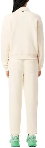 Talla 42 - Lacoste Pantalones de lana con logotipo en relieve para mujer