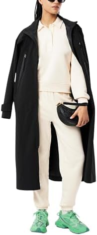 Talla 42 - Lacoste Pantalones de lana con logotipo en relieve para mujer