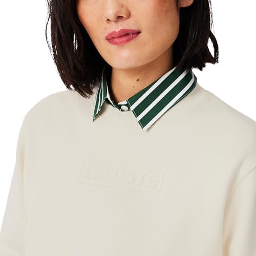 Lacoste Womens Embossed Logo Cotton Sweatshirt