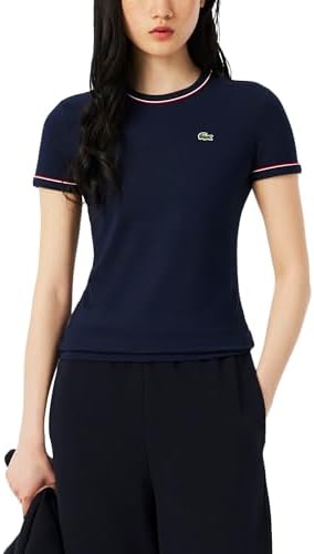 Talla 12, Lacoste Womens Semi Fancy Heritage Short Sleeve T Shirt