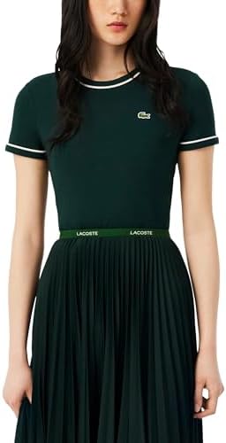 Talla 12, Lacoste Womens Semi Fancy Heritage Short Sleeve T Shirt