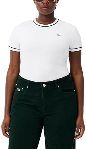 Talla 12, Lacoste Womens Semi Fancy Heritage Short Sleeve T Shirt
