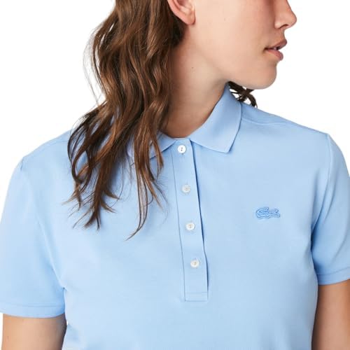 Talla 10, Lacoste Womens Short Sleeve Slim Fit Stretch Pique Polo Shirt