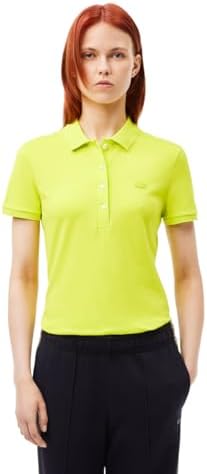 Talla 10, Lacoste Womens Short Sleeve Slim Fit Stretch Pique Polo Shirt