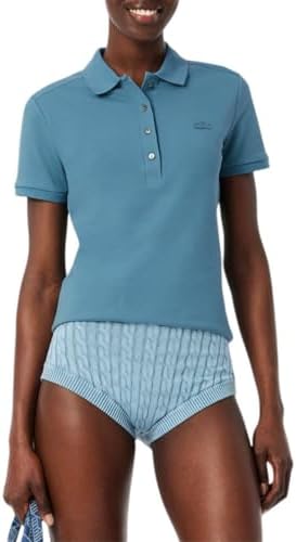 Talla 10, Lacoste Womens Short Sleeve Slim Fit Stretch Pique Polo Shirt