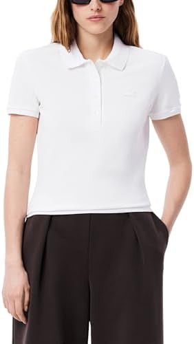 Talla 10, Lacoste Womens Short Sleeve Slim Fit Stretch Pique Polo Shirt