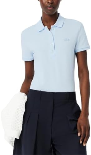 Talla 10, Lacoste Womens Short Sleeve Slim Fit Stretch Pique Polo Shirt