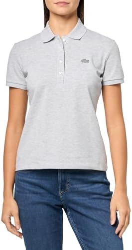 Talla 10, Lacoste Womens Short Sleeve Slim Fit Stretch Pique Polo Shirt