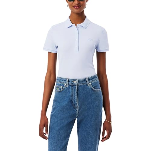 Talla 10, Lacoste Womens Short Sleeve Slim Fit Stretch Pique Polo Shirt