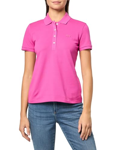 Talla 10, Lacoste Womens Short Sleeve Slim Fit Stretch Pique Polo Shirt
