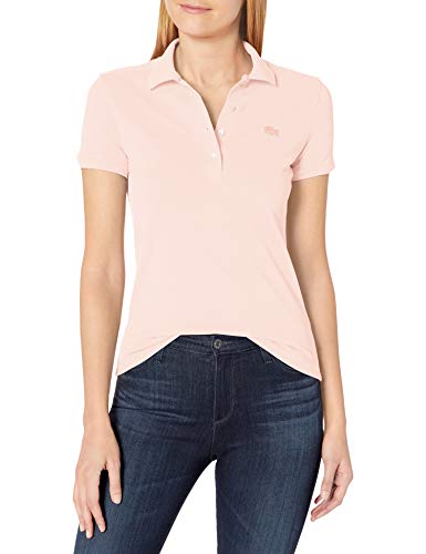 Talla 10, Lacoste Womens Short Sleeve Slim Fit Stretch Pique Polo Shirt