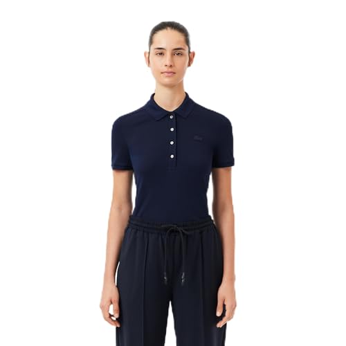 Talla 10, Lacoste Womens Short Sleeve Slim Fit Stretch Pique Polo Shirt