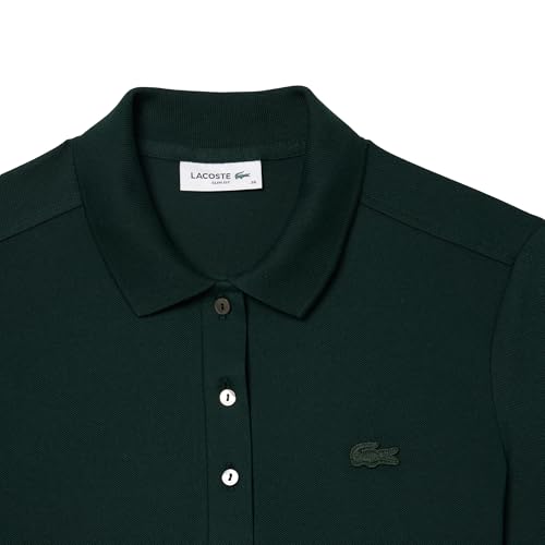 Talla 10, Lacoste Womens Short Sleeve Slim Fit Stretch Pique Polo Shirt