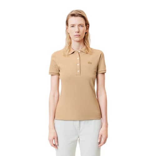 Talla 10, Lacoste Womens Short Sleeve Slim Fit Stretch Pique Polo Shirt