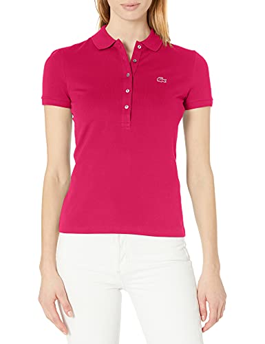 Talla 10, Lacoste Womens Short Sleeve Slim Fit Stretch Pique Polo Shirt