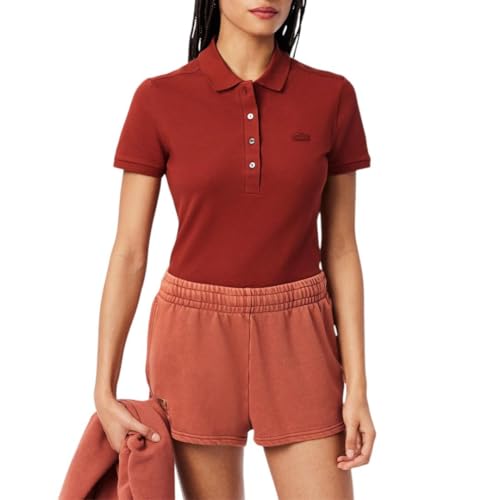 Talla 10, Lacoste Womens Short Sleeve Slim Fit Stretch Pique Polo Shirt