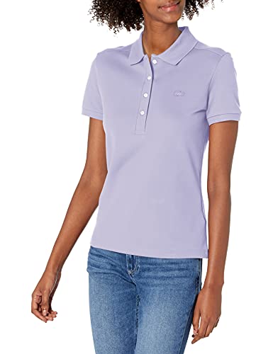 Talla 10, Lacoste Womens Short Sleeve Slim Fit Stretch Pique Polo Shirt