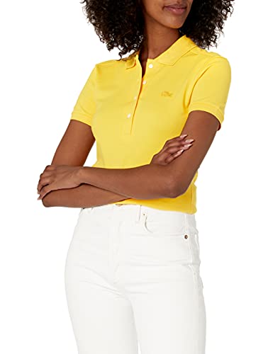 Talla 10, Lacoste Womens Short Sleeve Slim Fit Stretch Pique Polo Shirt