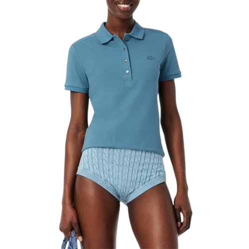 Talla 10, Lacoste Womens Short Sleeve Slim Fit Stretch Pique Polo Shirt