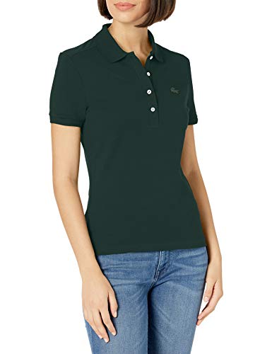 Talla 10, Lacoste Womens Short Sleeve Slim Fit Stretch Pique Polo Shirt