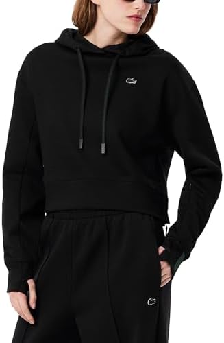 Talla 10 - Lacoste Womens Short Cut Cutton Hoodie