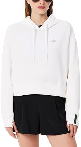 Talla 10 - Lacoste Womens Short Cut Cutton Hoodie