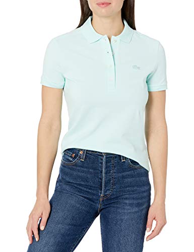 Talla 10 - Lacoste Womens Short Sleeve Slim Fit Stretch Pique Polo Shirt