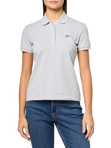Talla 10 - Lacoste Womens Short Sleeve Slim Fit Stretch Pique Polo Shirt