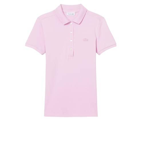 Talla 10 - Lacoste Womens Short Sleeve Slim Fit Stretch Pique Polo Shirt