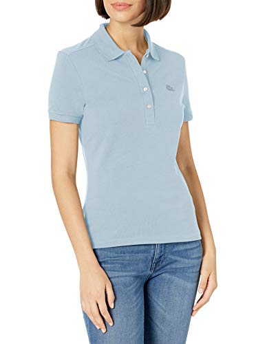 Talla 10 - Lacoste Womens Short Sleeve Slim Fit Stretch Pique Polo Shirt