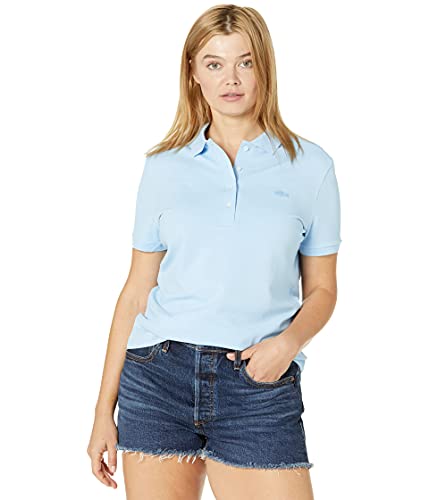 Talla 10 - Lacoste Womens Short Sleeve Slim Fit Stretch Pique Polo Shirt