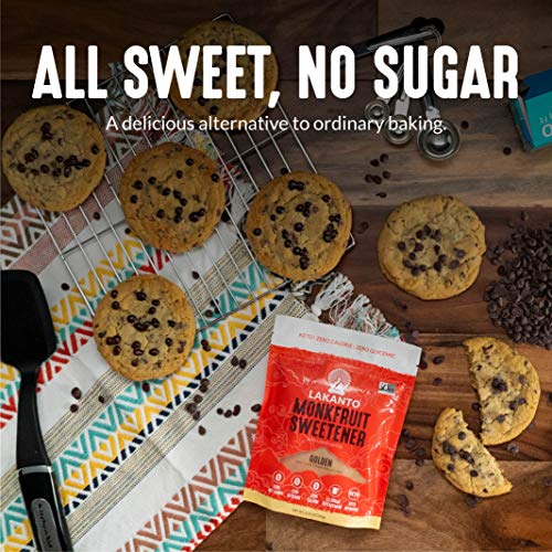 Lakanto Golden Monk Fruit Sweetener With Erythritol  Raw Cane Sugar Substitute  Monk Fruit Extract  Raw Sugar Replacement for Baking  Coffee & Tea  Gluten Free  Low Carb  Non GMO  Keto  1 76 lb  3 PK
