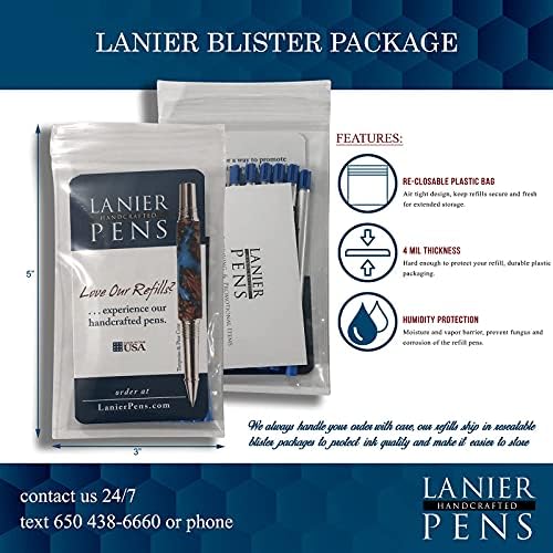 Lanier Combo Pack   2 Pack   Monteverde  Soft Roll  Ballpoint L13 Paste Ink Refill Compatible with Most Lamy  Style Ballpoint Pens   Blueblack  Medium Tip 0 7mm 