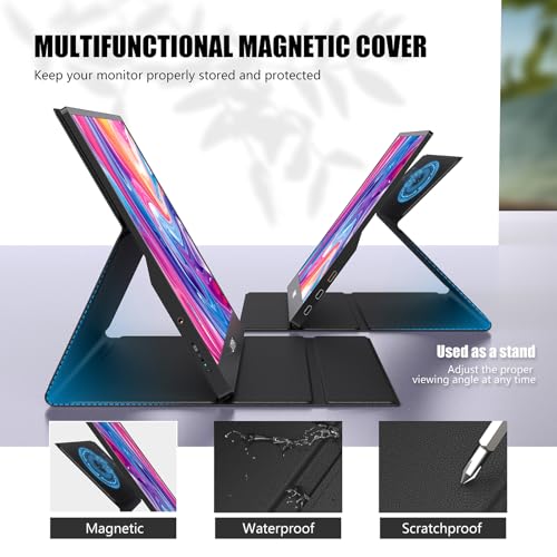 Laptop Screen Extender  15 6 IPS FHD 1080P Laptop Monitor Extender USBC HDMI Dual Speakers Portable Monitor for PC/Mac/Phone/PS5/PS4/Xbox/Switch  HDR Gaming Monitor with Cover Stand