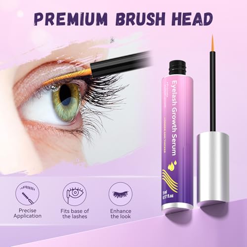 Lash Serum Natural & Vegan Eyelash Growth Serum for Longer  Thicker  Fuller Lashes Nourishing & Conditioning Formula Safe for Sensitive Eyes   5ml