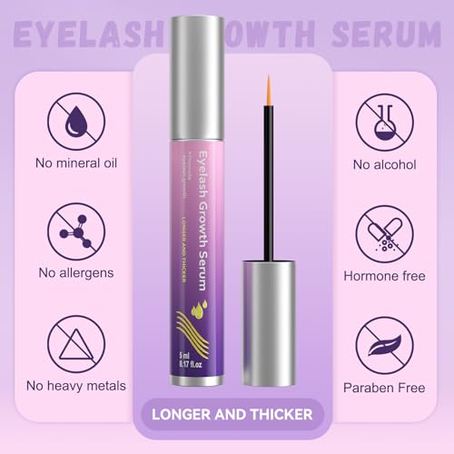 Lash Serum Natural & Vegan Eyelash Growth Serum for Longer  Thicker  Fuller Lashes Nourishing & Conditioning Formula Safe for Sensitive Eyes   5ml