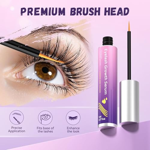 Lash Serum  Natural & Vegan Eyelash Growth Serum for Longer  Thicker  Fuller Lashes Nourishing & Conditioning Formula Safe for Sensitive Eyes   5ml