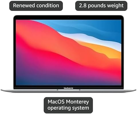 Late 2020 Apple MacBook Air with Apple M1 Chip  13 3 inch  8GB RAM  128GB SSD  Space Gray  Renewed 