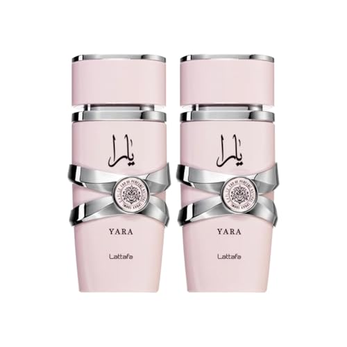 Lattafa 2 Piece Fragrance Bundle for Women  3 4 Ounce Yara Eau De Parfum Spray   3 4 Ounce Yara Candy Eau De Parfum Spray