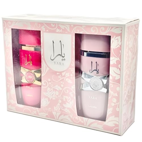 Lattafa 2 Piece Gift Set  Yara EDP 3 4 Fl Oz   Yara Candy EDP 3 4 Fl Oz 