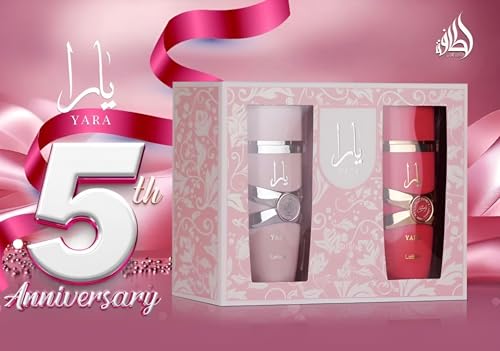 Lattafa 2 Piece Gift Set  Yara EDP 3 4 Fl Oz   Yara Candy EDP 3 4 Fl Oz 
