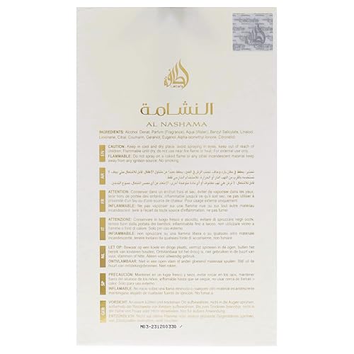Lattafa Al Nashama Caprice Eau de Parfum Spray for Unisex  3 4 Ounce