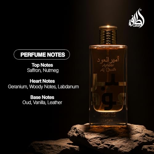 Lattafa Ameer Al Oud Intense Oud for Unisex Eau de Parfum Spray  3 4 Ounce