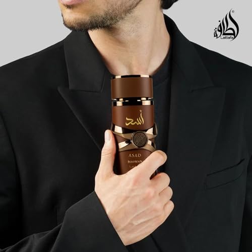 Lattafa Asad Bourbon for Unisex Eau de Parfum Spray 3 4 Ounce / 100 ml