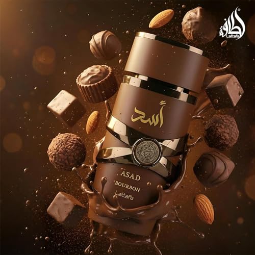 Lattafa Asad Bourbon for Unisex Eau de Parfum Spray  3 4 Ounce / 100 ml   for Unisex